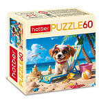 Пазлы " Hatber "  60эл Песик на релаксе 23*16,5см, в картоной коробке