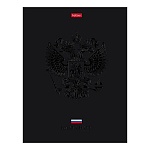 Бизнес-блокнот А5 7БЦ 80л " Hatber " Россия, клетка, обложка - матовый ламинированный картон, 5-ти цветный блок, 3D фольга, сшивка, 167*216мм