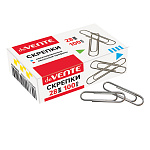 Скрепки " deVente " 28мм никелированные 100шт картонная коробка