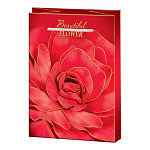 Пакет бумажный " Мир открыток " 13,5*18*6см Красный цветок, ламинированный