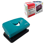 Дырокол на 10л " deVente " Trend металл/пластик, съемный поддон для конфетти, изумрудно-бирюзовый