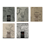 Тетрадь А5 48л клетка " Альт " Эпоха открытий, офсет, на скобе, обложка - мелованный картон, матовая ламинация, скругленные углы, 5 дизайнов в спайке