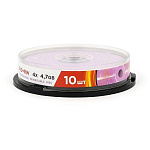 Диск DVD+RW " Mirex " 4.7 GB 4x Cake box 10шт