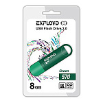 Флеш-диск " Exployd " 8GB 570 зеленый USB 2.0