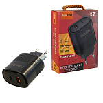 Блок питания сетевой " FaisON " C-2 Fortune черный, 2,7А, 18W, PD, USB, Type-C, пластик (кабель в комплект не входит)