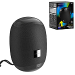 Колонка портативная " Borofone " BR6 Miraculous черная, беспроводная, пластик, Bluetooth v5.0, AUX, microSD, USB, FM, TWS, кабель для зарядки USB, 5W, 126*90*89мм