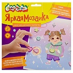 Мозаика " Каляка-Маляка " 20*20см Модница, цветные самоклеящиеся детали, пакет, европодвес