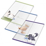 Обложка для тетрадей " Феникс " ПВХ 350*216мм 120мкм Озорные котики, ассорти, 3шт, пакет