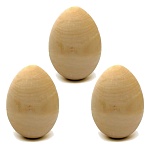 Набор деревянных заготовок из липы " Мастерская РуТвор " Яйцо, 3шт, h= 45мм d=35мм