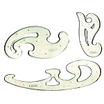 Набор лекал 3шт " Стамм " Neon Crystal 25,17,12см