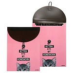 Папка на резинке " deVente " А4 6 отделений Hidden Cat, пластик 0,6мм, текстура поверхности - песок, внутренние карманы 0,16мм, разделители в виде кошки