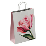 Пакет бумажный " ПЗБМ " 22*25*12см Тюльпан, крученые ручки