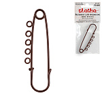 Булавка для подвесок " Zlatka " №05 6,5см 5 петель под медь, пакет, европодвес