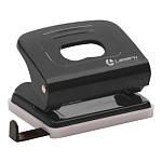 Дырокол на 20л " Lamark " Mettallic металлический, встроенная линейка, черный