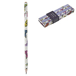 Набор карандашей ч/гр " Bruno Visconti " Fauna. Butterfly Dreams White HB 2шт, трехгранные, деревянные, заточенные, картонный футляр c пластиковым сливом