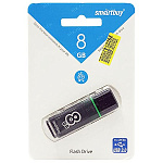 Флеш-диск " SmartBuy " 8GB Glossy series серый USB 3.0, пластик