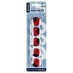 Набор магнитов " Глобус " 30мм 5шт Божья коровка