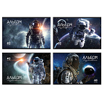 Альбом А4 40л " ПЗБМ " Космос (ассорти), на скобе, обложка- ламинированный картон, твин-лак, блок- офсет 100г/м2, 4 дизайна