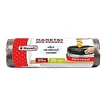 Мешки для мусора " Komfi " 30л 20шт черные, толщина 8мкм, в рулоне, ПНД