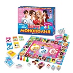 Игра настольная " Русский стиль " Love Монополия, состав: игровое поле, кубик, фишки – 4 шт, карточки – 65 шт, смайлики/лайки/сердечки – 234 шт, правила игры, от 8лет, картонная упаковка 36*26*4,5см