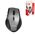 Мышь " FaisON " Take M-10 беспроводная оптическая, 6 кнопок, серая, 800/1200/1600 DPI, USB (батарейки в комплект не входят)