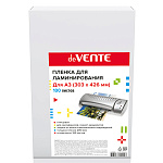 Пленка для ламинирования " deVente " А3 0,2мм, глянцевая, 100л, 303*426мм