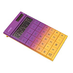 Калькулятор настольный 12 разрядов " deVente " Q-5DGR, 100*166*14мм, двойное питание, сиреневый/желтый