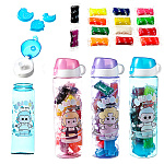 Тесто для лепки " Mazari " Бутылочка, 15гр, 14 цветов, формочки 4шт, пластиковая упаковка