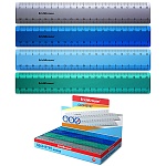 Линейка " Erich Krause " Ice Metallic, 20см пластиковая, ассорти, дисплей