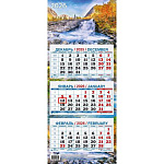 Календарь "Водопад" (195*465) квартальный наст трехблочный 2026г