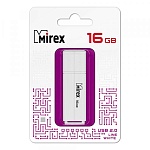 Флеш-диск " Mirex " 16GB Line белый USB 2.0