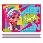 Папка " Пчелка " А4-04 (325*230*25мм) молния вокруг Яркая девушка, печать на пластике