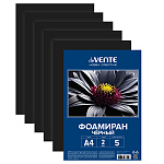 Фоамиран " deVente " А4 5л 1цв 2мм черный, пластиковый пакет, европодвес