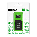 Карта памяти " Mirex " microSDHC 16GB, Class 10, с адаптером