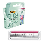 Кассеты " BIC " Click 3 Soleil Sensitive многоразовые 4шт с тремя лезвием, картонная упаковка, европодвес