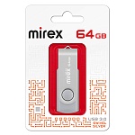 Флеш-диск " Mirex " 64GB Swivel серебряный USB 3.0