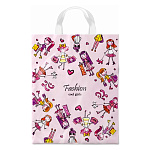 Пакет ПЭ " Интерпак " с петлевой ручкой ПВД, 28*35см 55мкм Девчонки