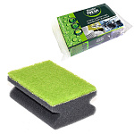 Губка для посуды " Master Fresh " профилированные, 2шт 96*70*42мм, черные