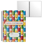 Папка-портфолио " Erich Krause " А4 спираль 40 файлов Creative Notes пластик