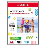 Фотобумага " deVente " A4 180г/м2 100л глянцевая, односторонняя, пластиковый пакет, европодвес