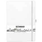 Блокнот для зарисовок " Sketchmarker " 21*29,7см 7БЦ на резинке 80л Белый, обложка - ПВХ, плотность 140г/м2, блок- слоновая кость, сшивка, ляссе, держатель для ручки