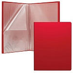 Папка 10файлов " Erich Krause " А4 Classic красная, пластик 0,40мм, с текстурой поверхности " песок "