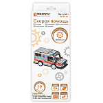 Пазлы 3D " Rezark " Скорая помощь, 19 деталей, 12,5*6,2*5,6см, фанера