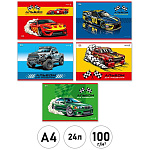 Альбом А4 24л " Светоч " Всегда первый (ассорти), на скобе, обложка - мелованный картон, блок-офсет- 100г/м2, 5 дизайнов в спайке