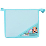 Папка " Пчелка " МАЛЫЙ ФОРМАТ А5-02 (230*190*50мм) молния сверху Милая блондинка, с уголком, пластик