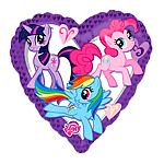 Шар фольгированный 18"/46см Сердце HB My Little Pony