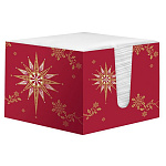 Салфетки Новогодние бумажные 1-слойные " Лилия " Рождественская звезда 100шт, 100% целлюлоза, 24*24см, в коробке