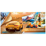 Конверт для денег " Мир открыток " 2-16 Мужской- Новых впечатлений! Автомобиль, горы, небоскребы, 168*83мм, блестки, рельеф