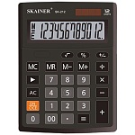 Калькулятор настольный 12 разрядов " Skainer " SK-212, 103*137*31мм, двойное питание, черный