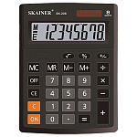 Калькулятор настольный 8 разрядов " Skainer " SK-208, 103*137*31мм, двойное питание, черный